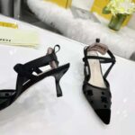 Fendi Women Colibri Lite Black Mesh and FF Karligraphy Medium-Heel Slingbacks - Imagen 4