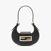 Fendi Women Cookie Black Leather Mini Bag (1)