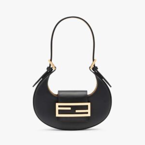 Fendi Women Cookie Black Leather Mini Bag
