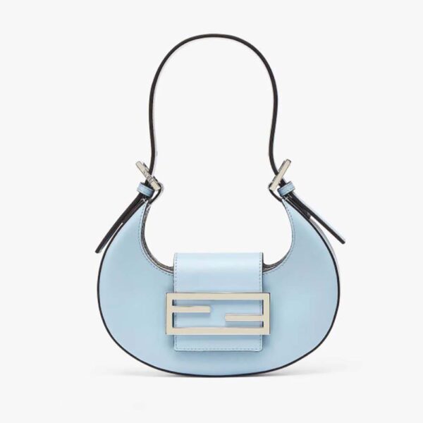 Fendi Women Cookie Light Blue Leather Mini Bag (1)