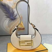 Fendi Women Cookie White Leather Mini Bag (1)