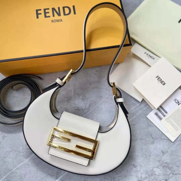 Fendi Women Cookie White Leather Mini Bag (3)