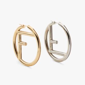 Fendi Women F Is Fendi Earrings Gold and Palladium Earrings