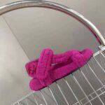 Fendi Women Feel Purple Sheepskin Sandals - Imagen 7