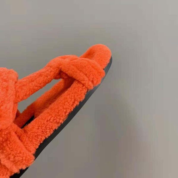 Fendi Women Feel Red Sheepskin Sandals (9)