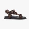 Fendi Wimen Fendi Feel Brown Satin Sandals