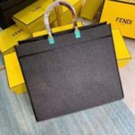 Fendi Women Fendi Sunshine Large Gray Flannel Shopper - Bild 4