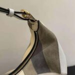 Fendi Women Fendigraphy Medium Leather Bag with Multicolor Inlay - immagine 6