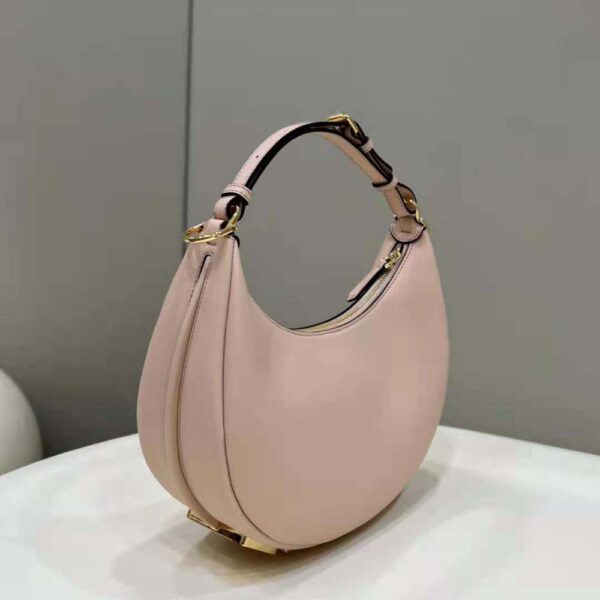 Fendi Women Fendigraphy Small Pale Pink Leather Bag (4)
