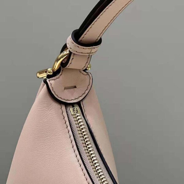Fendi Women Fendigraphy Small Pale Pink Leather Bag (6)