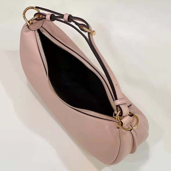 Fendi Women Fendigraphy Small Pale Pink Leather Bag (7)