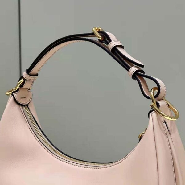 Fendi Women Fendigraphy Small Pale Pink Leather Bag (8)