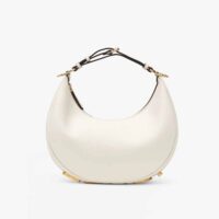 Fendi Women Fendigraphy Small White Leather Bag