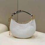 Fendi Women Fendigraphy Small White Leather Bag – Image 2