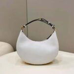 Fendi Women Fendigraphy Small White Leather Bag – Image 3