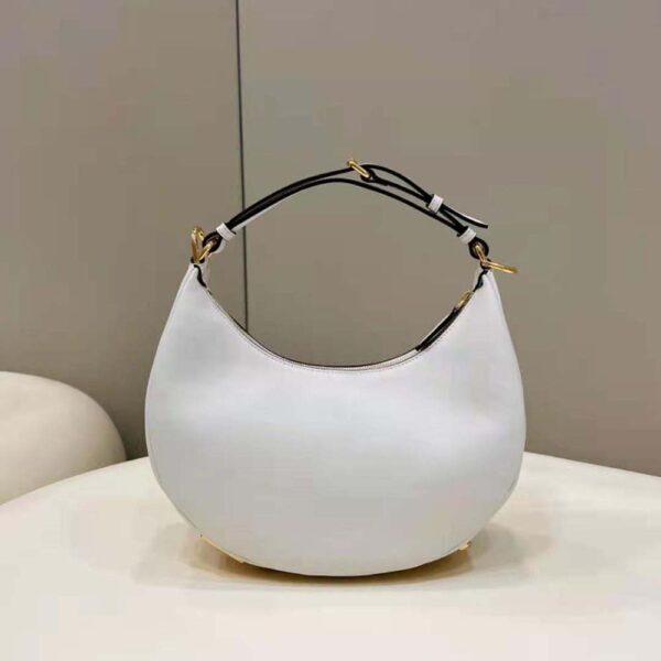 Fendi Women Fendigraphy Small White Leather Bag (3)