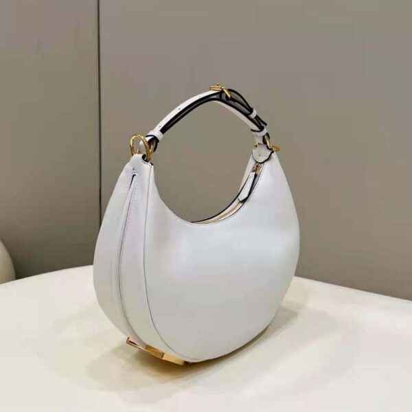 Fendi Women Fendigraphy Small White Leather Bag (4)