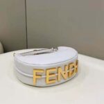 Fendi Women Fendigraphy Small White Leather Bag – Image 5