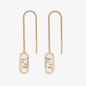 Fendi Women Fine Chain Earrings with Fendi O’Lock Pendant