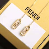 Fendi Women Fine Chain Earrings with Fendi O’Lock Pendant (1)