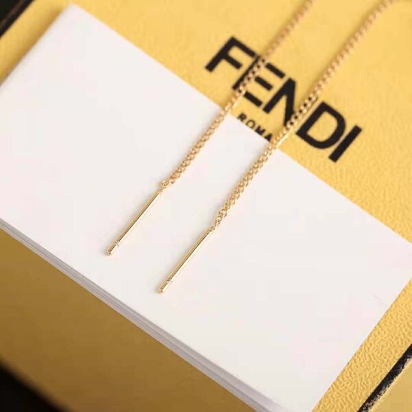 Fendi Women Fine Chain Earrings with Fendi O’Lock Pendant (5)
