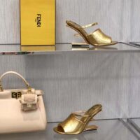 Fendi Women First Gold Nappa Leather High-Heeled Sandals (1)