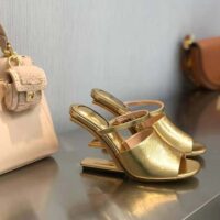 Fendi Women First Gold Nappa Leather High-Heeled Sandals (1)