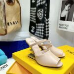 Fendi Women First Pink Leather High-Heeled Sandals - immagine 7