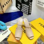 Fendi Women First Pink Leather High-Heeled Sandals - immagine 5