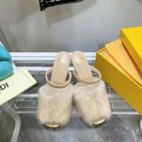 Fendi Women First Pink Mink High-Heeled Sandals (1)