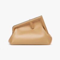 Fendi Women First Small Beige Leather Bag