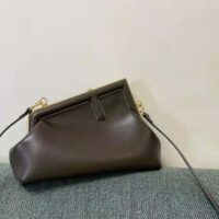 Fendi Women First Small Dark Brown Leather Bag (1)
