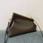 Fendi Women First Small Dark Brown Leather Bag - Image 3
