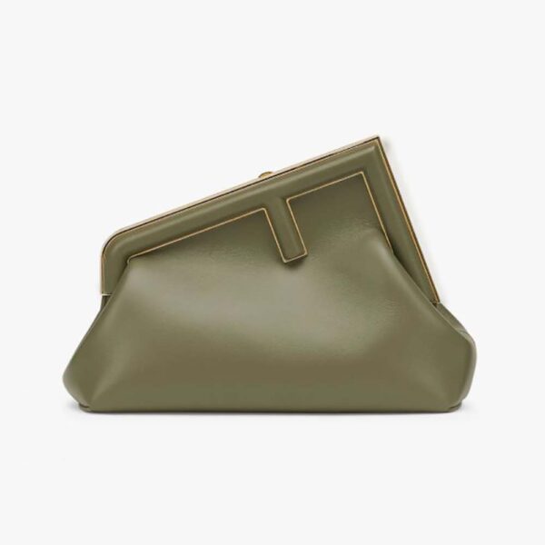 Fendi Women First Small Dark Green Leather Bag (1)