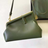 Fendi Women First Small Dark Green Leather Bag (1)