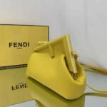 Fendi Women First Small Yellow Leather Bag - immagine 5