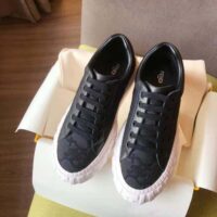 Fendi Women Force Black Fabric Low-Top Sneakers (1)