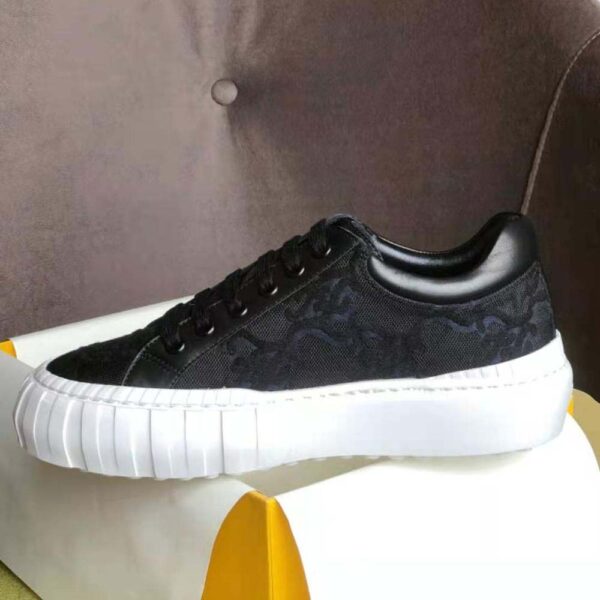Fendi Women Force Black Fabric Low-Top Sneakers (9)