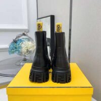 Fendi Women Force Black Leather Chelsea Boots (1)