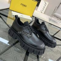 Fendi Women Force Black Leather Lace-Ups (1)