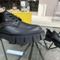 Fendi Women Force Black Leather Lace-ups (1)