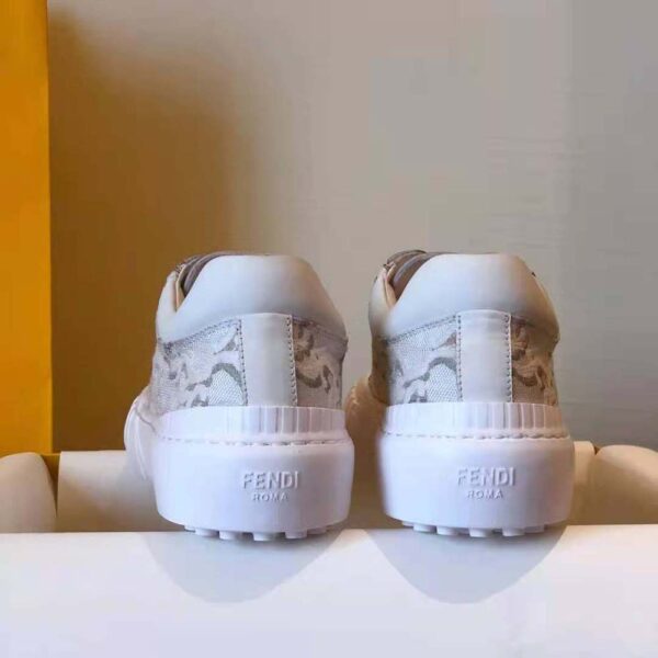 Fendi Women Force White Fabric Low-Top Sneakers (9)