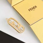 Fendi Women Hair Clip with Fendi O’Lock Motif-Gold – Bild 2