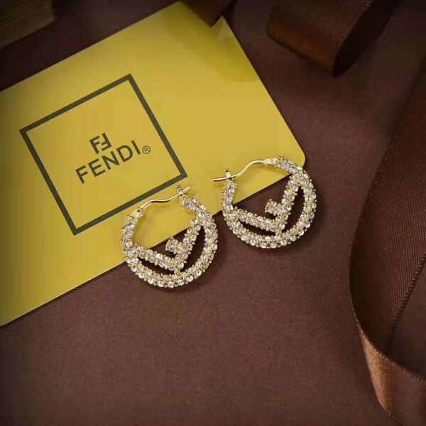 Fendi Women Hoop Earrings with F is Fendi Motif (2)