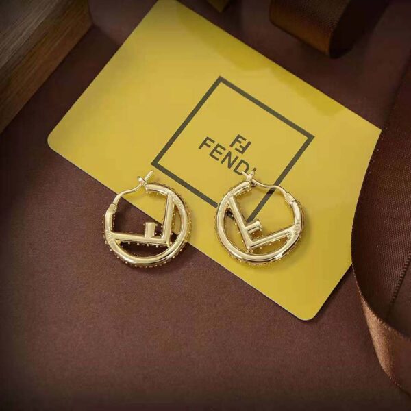 Fendi Women Hoop Earrings with F is Fendi Motif (3)