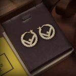 Fendi Women Hoop Earrings with F is Fendi Motif – Bild 4