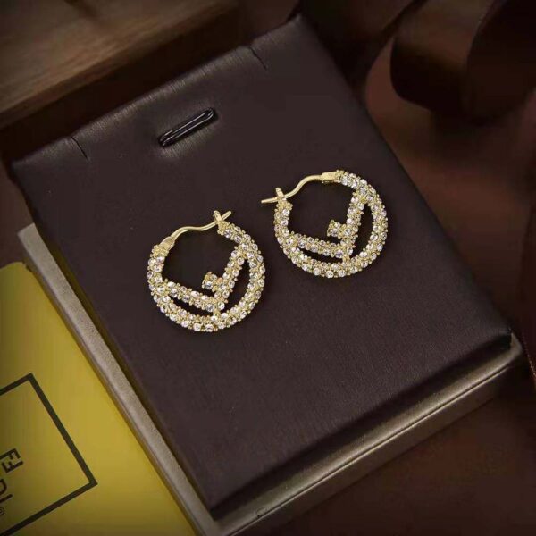 Fendi Women Hoop Earrings with F is Fendi Motif (4)