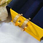 Fendi Women Hoop Earrings with FF Motif Gold-Colored - Bild 7