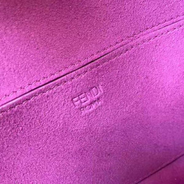 Fendi Women Midi Baguette Chain FF Fabric Bag-purple (10)