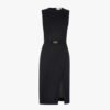 Fendi Women Midi-Length Sheath Black Pique Jersey Dress